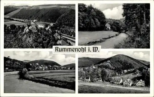 Ak Rummenohl Hagen in Westfalen Ruhrgebiet, Ortsansichten, Panorama, Flusspartie