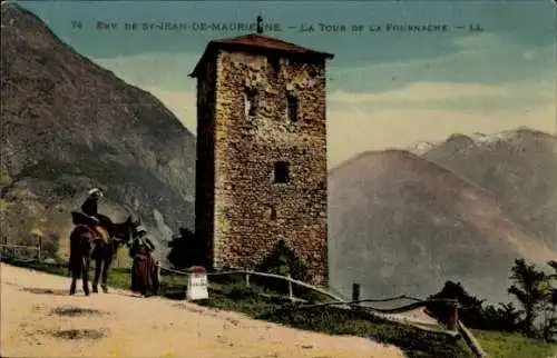 Ak Saint Michel de Maurienne Savoie, La Tour de la Fournache