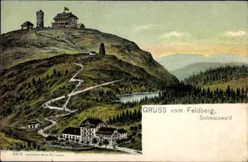 Litho Feldberg im Schwarzwald, Gesamtansicht