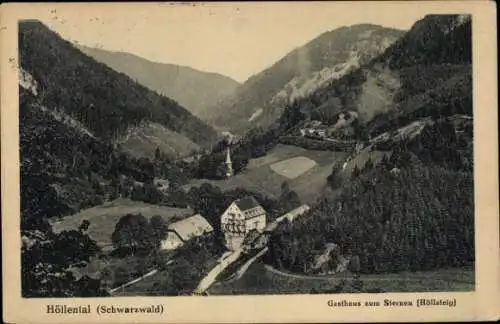 Ak Höllental Breitnau im Schwarzwald, Gasthaus zum Sternen, Höllsteig