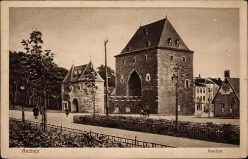 Ak Aachen in Nordrhein Westfalen, Ansicht vom Ponttor