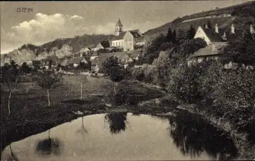 Ak Istein Efringen Kirchen am Rhein, Teilansicht, Park