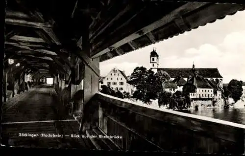 Ak Bad Säckingen Rhein, Blick aus der Rheinbrücke