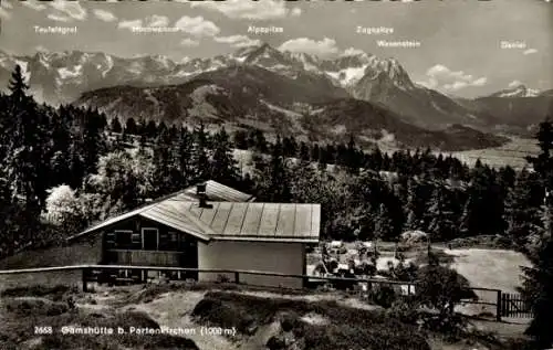 Ak Garmisch Partenkirchen in Oberbayern, Gamshütte, Sonnenberg