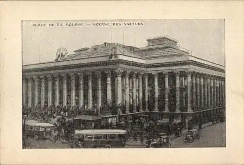 Ak Paris II Bourse, Place de la Bourse, Bourse des Valleurs