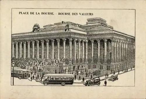 Ak Paris II Bourse, Place de la Bourse, Bourse des Valleurs