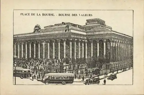 Ak Paris II Bourse, Place de la Bourse, Bourse des Valleurs