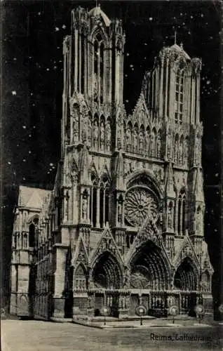 Ak Reims Marne, Kathedrale