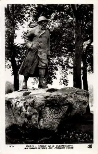 Ak Paris VIIIe Élysée, Statue von 6 Clemenceau