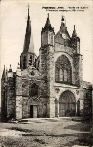 Ak Puiseaux Loiret, Kirche, Portal