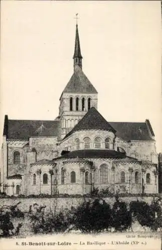 Ak Saint Benoît sur Loire Loiret, Basilika