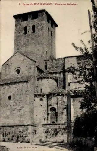 Ak Monsempron Lot et Garonne, Kirche