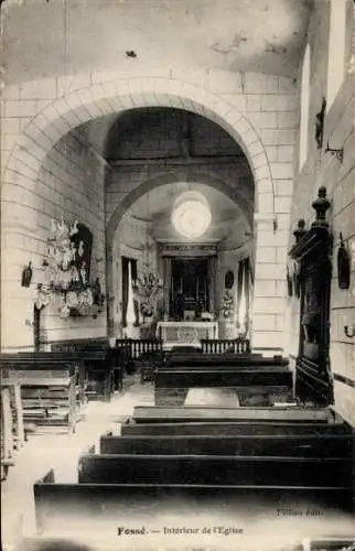 Ak Fossé Loir et Cher, Intérieur de l´Église