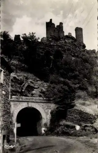 Ak Bagnols les Bains Lozère, Ruines du Tournel, Tunnel