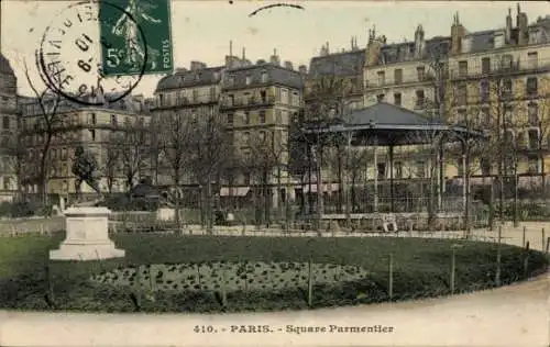 Ak Paris XI., Square Permentier