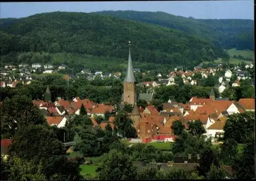 Ak Lügde im Weserbergland, Gesamtansicht vom Osterberg gesehen