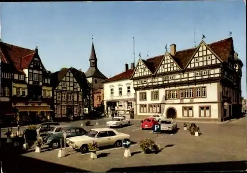 Ak Blomberg in Lippe, Marktplatz, Rathaus