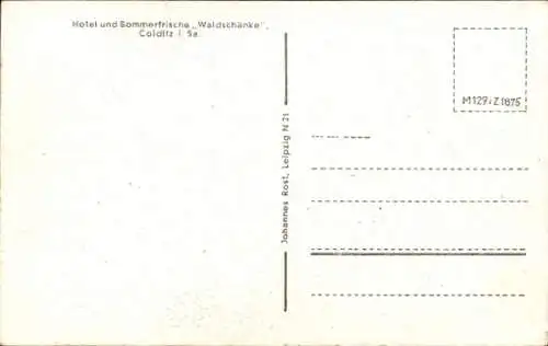 Ak Colditz in Sachsen, Hotel Waldschänke, Sommerfrische