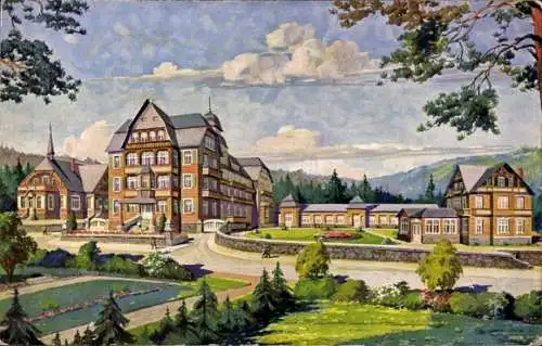 Künstler Ak Oberhof im Thüringer Wald, Heinrich Lorenz Stiftung