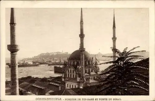 Ak Konstantinopel Istanbul Türkei, Mosquée de Top Hané et Pointe du Serail