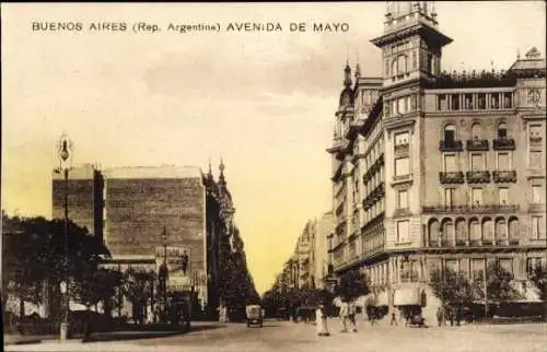 Ak Buenos Aires Argentinien, Avenida de Mayo