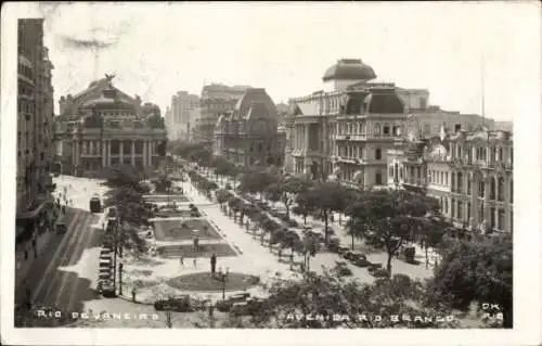 Ak Rio de Janeiro Brasilien, Avenida Rio Branco