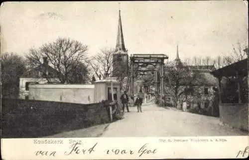 Ak Koudekerk Südholland, Brücke