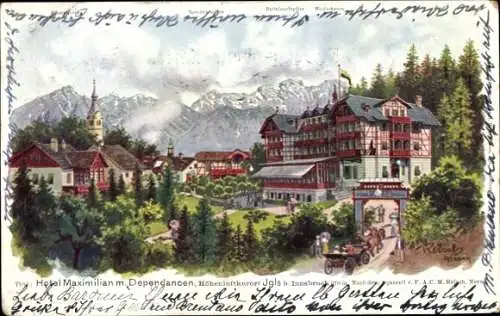 Künstler Litho Reisch, Igls Innsbruck in Tirol, Hotel Maximilian