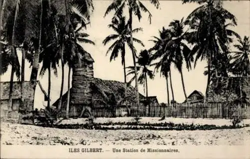 Ak Gilbert Islands Kiribati, eine Missionsstation