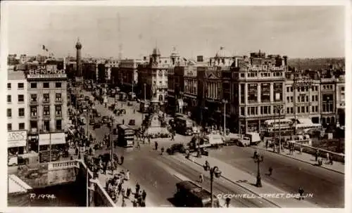 Ak Dublin Irland, O'Connell-Street