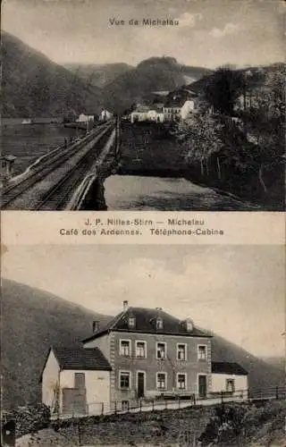 Ak Michelau in Oberfranken, Cafe des Ardennes, Gesamtansicht