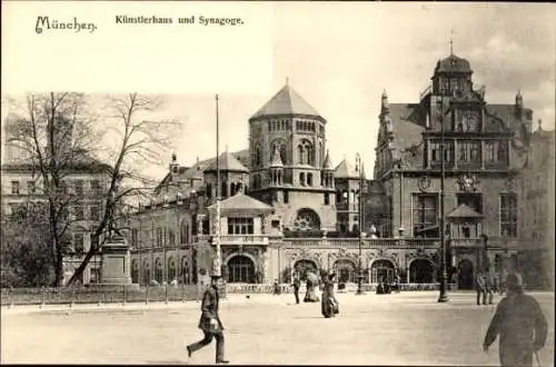 Ak München, Künstlerhaus und Synagoge