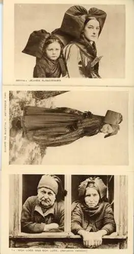 Set von 24 AK (2 Alben I und II  mit je 12 Ak) Kostüme und Szenen aus dem Elsass/costumes et scenes 