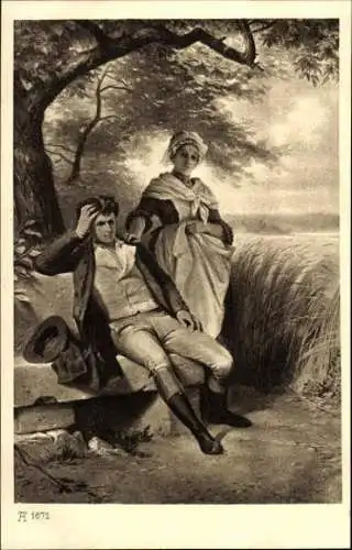 Set von 6 AK Arthur von Ramberg, Hermann und Dorothea von Goethe