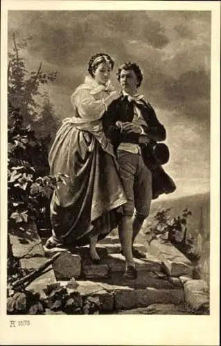 Set von 6 AK Arthur von Ramberg, Hermann und Dorothea von Goethe