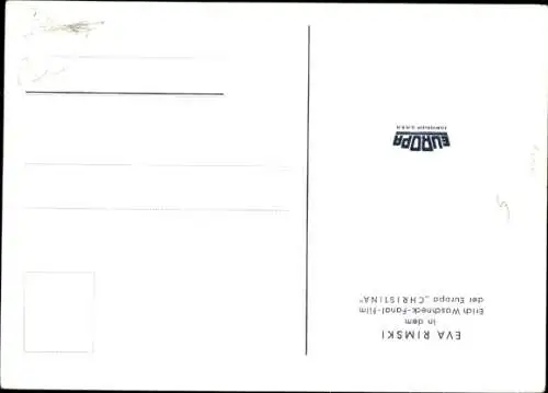 Ak Schauspielerin Eva Rimski, Portrait, Autogramm