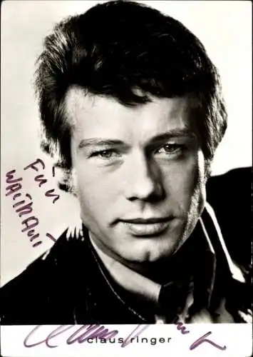 Ak Schauspieler Claus Ringer, Portrait, Autogramm