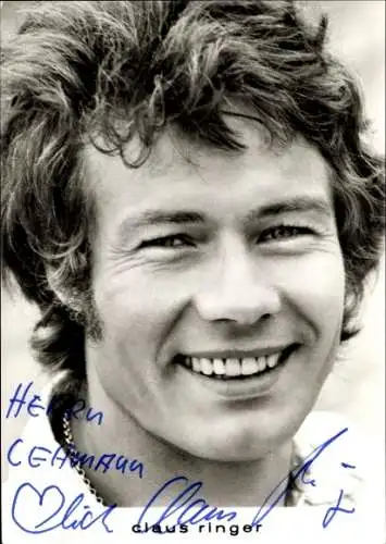 Ak Schauspieler Claus Ringer, Portrait, Autogramm