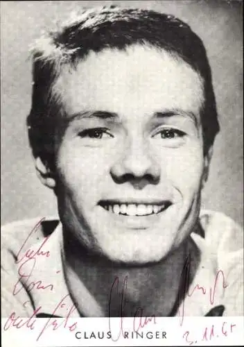Ak Schauspieler Claus Ringer, Portrait, Autogramm