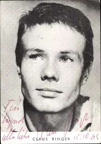 Ak Schauspieler Claus Ringer, Portrait, Autogramm