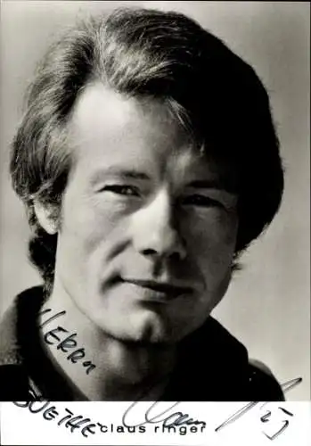 Ak Schauspieler Claus Ringer, Portrait, Autogramm