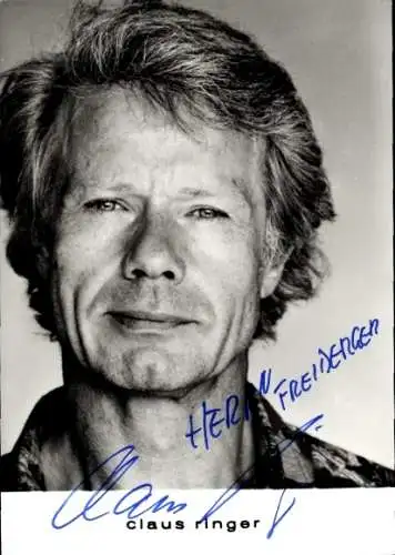 Ak Schauspieler Claus Ringer, Portrait, Autogramm