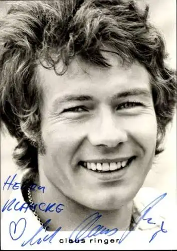 Ak Schauspieler Claus Ringer, Portrait, Autogramm