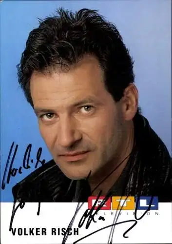 Ak Schauspieler Volker Risch, Portrait, Autogramm, RTL