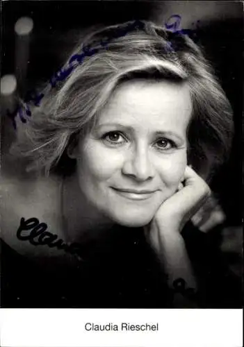 Ak Schauspielerin Claudia Rieschel, Portrait, Autogramm