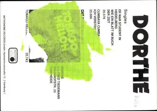 Ak Sängerin Dorthe, Portrait, Autogramm