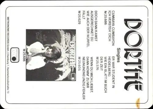 Ak Sängerin Dorthe, Portrait, Autogramm