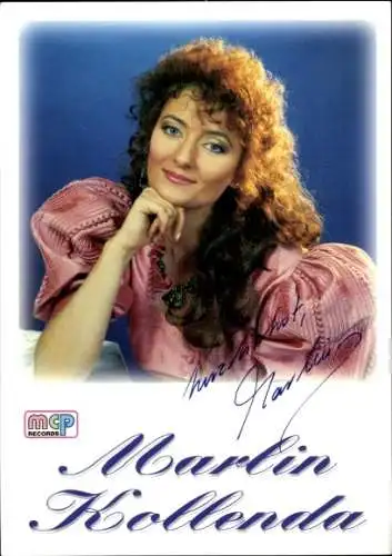 Ak Sängerin Marlin Kollenda, Portrait, Autogramm