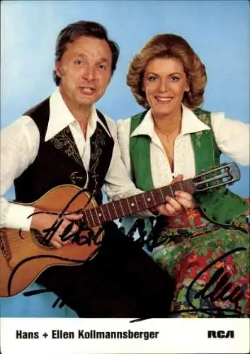 Ak Sänger Hans und Ellen Kollmannsberger, Portrait, Autogramme