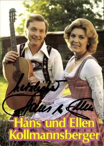 Ak Sänger Hans und Ellen Kollmannsberger, Portrait, Autogramme